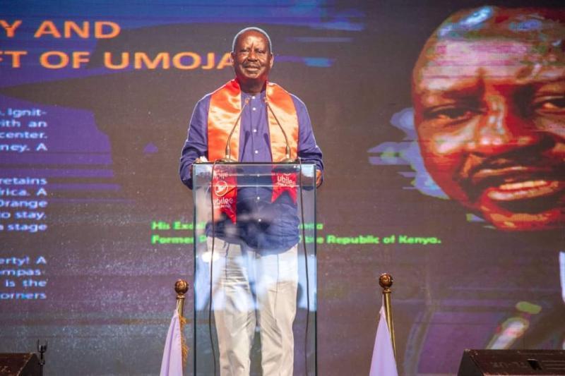 File image of Azimio Leader Raila Odinga.